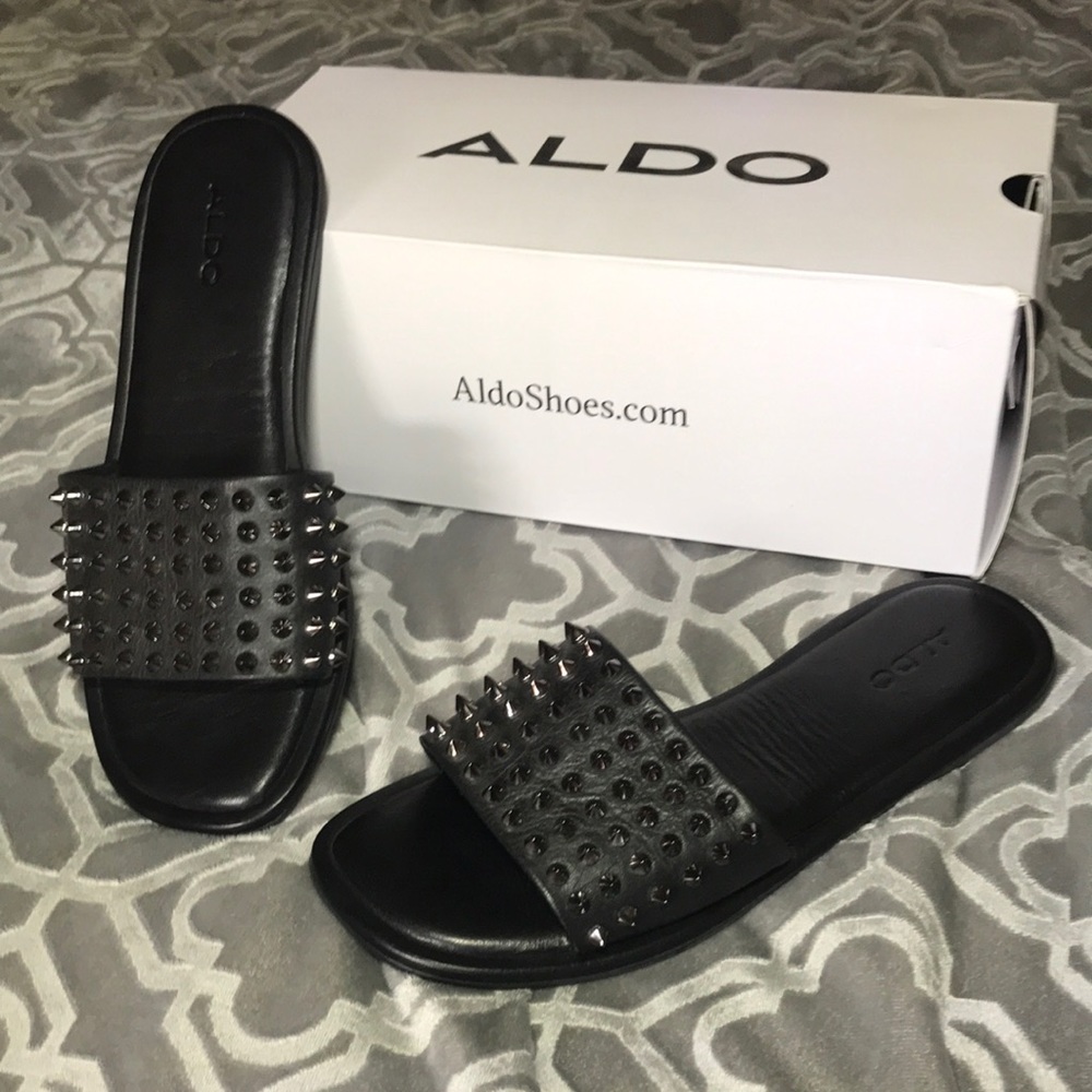 Black studded Aldo Falcifera, size 7.5 - Picture 1 of 4